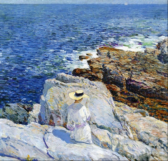 Childe Hassam, pintor impresionista estadounidense - The South Ledges, Appledore, 1913 Childe Hassam, pintor impresionista estadounidense - The South Ledges, Appledore, 1913