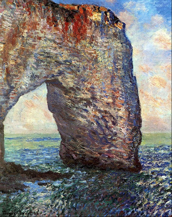 Claude Monet - The Mannerport near Etretat, 1886 Claude Monet - The Mannerport near Etretat, 1886