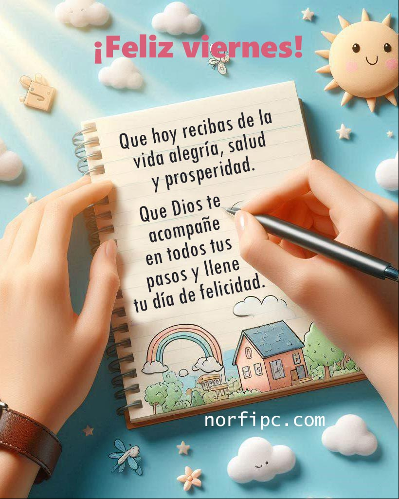 ¡Feliz viernes! Que hoy recibas de la vida alegría, salud y prosperidad. Que Dios te acompañe en todos tus pasos y llene tu día de felicidad 00000