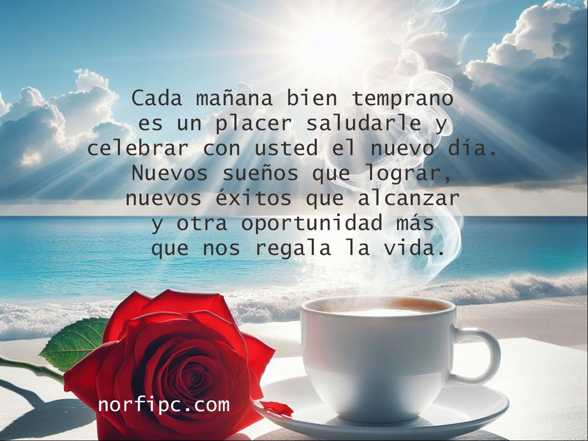 Cada mañana bien temprano es un placer saludarle y celebrar con usted por el nuevo día que comienza, por nuevos sueños que lograr, por nuevos éxitos que alcanzar y por otra oportunidad más que nos regala la vida Ilustración de Norfi Carrodeguas el autor del artículo celebrando por el nuevo día