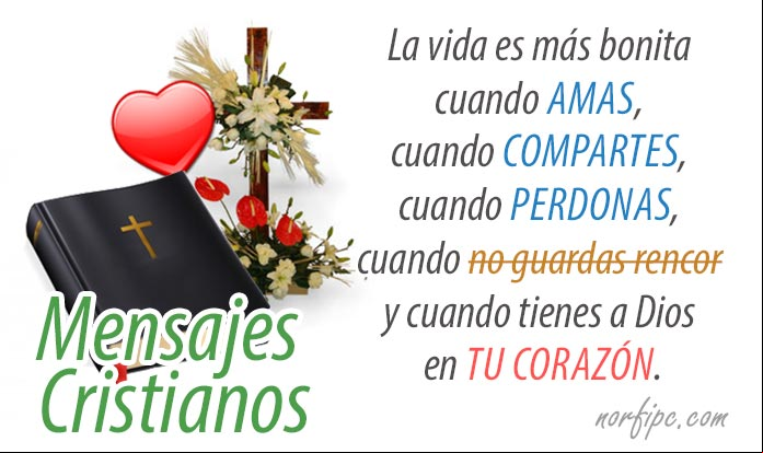 Mensajes cristianos de amor, esperanza y fe en Dios