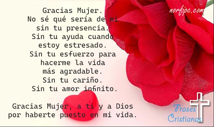 Frases cristianas para dedicar a una mujer