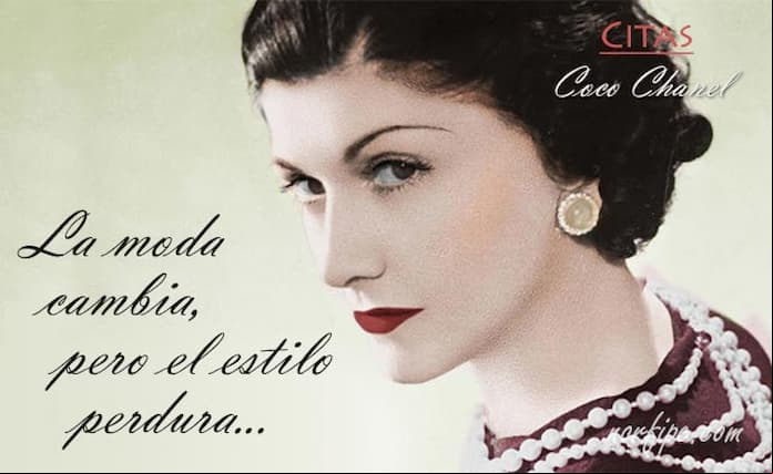 La moda cambia, pero el estilo perdura #CocoChanel Coco Chanel, citas sobre la moda, el arte de vestir y lucir