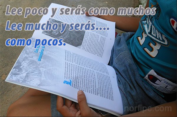 Lee poco y serás como muchos. Lee mucho y serás como pocos Pensamiento sobre la sabiduria que proporciona la lectura