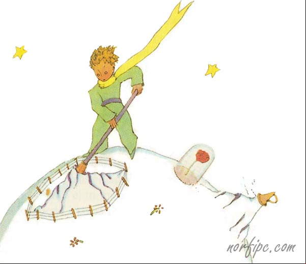 El Principito deshollinando los volcanes de su planeta El Principito deshollinando los volcanes de su planeta