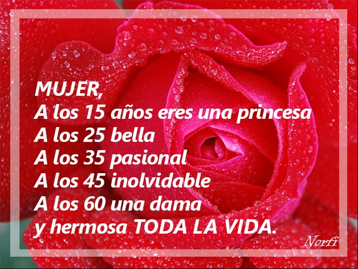 Mujer eres hermosa toda la vida