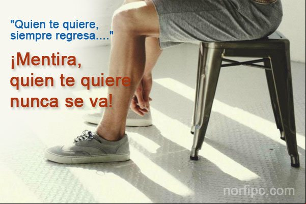 Dicen que quien te quiere, siempre regresa..... ¡Mentira, quien te quiere nunca se va! Dicen que quien te quiere, siempre regresa..... ¡Mentira, quien te quiere nunca se va!