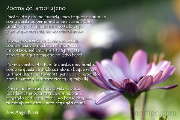 Poema del amor ajeno de Jose Angel Buesa Poema del amor ajeno de Jose Angel Buesa