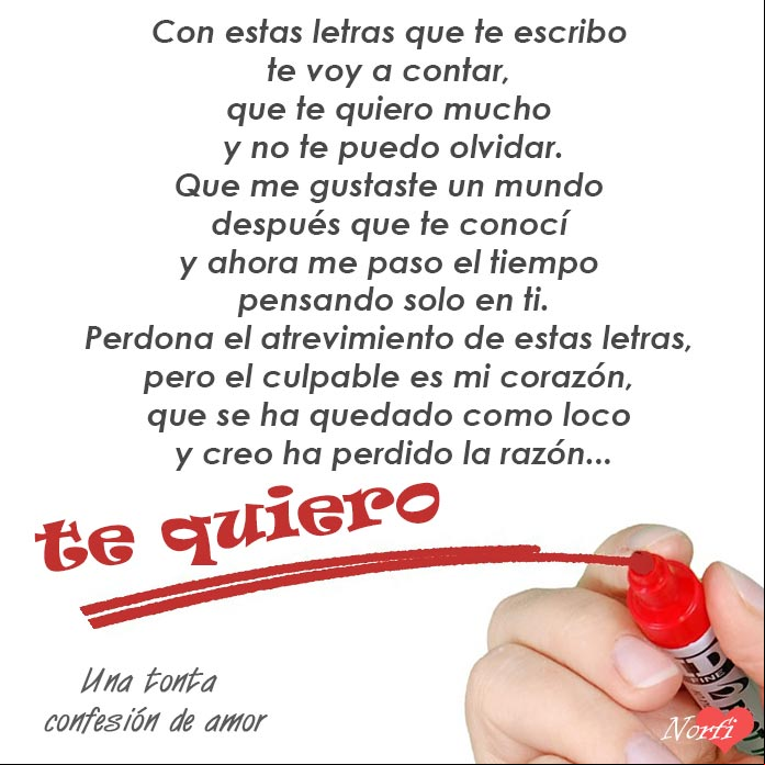 Una tonta confesión de amor