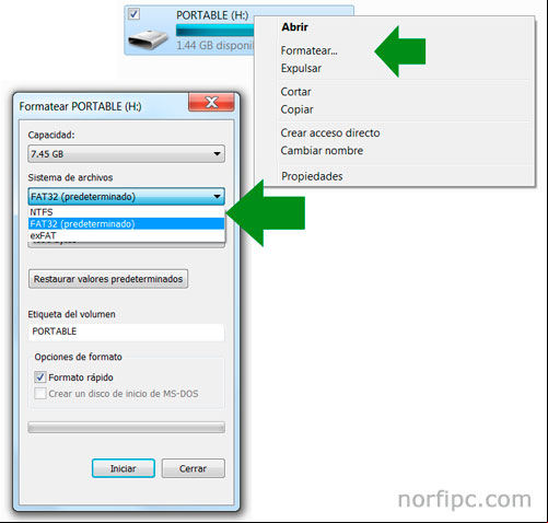 Formatear un dispositivo flash en NTFS Formatear un dispositivo flash en NTFS
