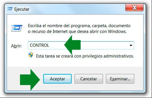 Usar los comandos rapidos en la herramienta Ejecutar