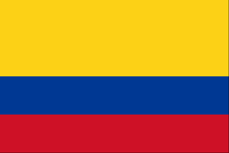 Imagen de la Bandera de la República de Colombia Imagen de la Bandera nacional de Colombia