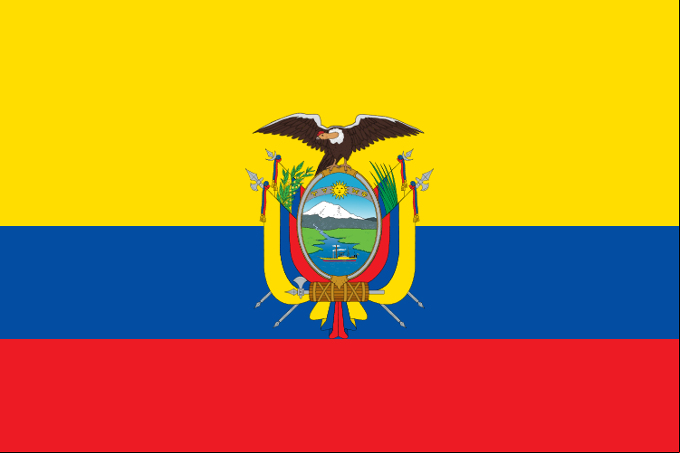 Imagen de la Bandera de la República del Ecuador Imagen de la Bandera nacional de Ecuador
