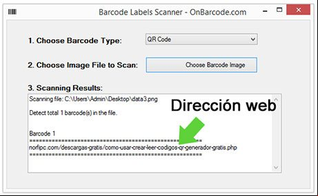 Ver el contenido de un código QR con Barcode Labels Scanner