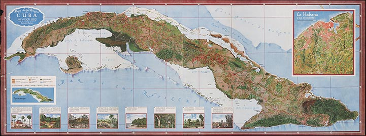 Vista previa del Mapa de los Paisajes de Cuba del 1949 Vista previa del Mapa de los Paisajes de Cuba del 1949