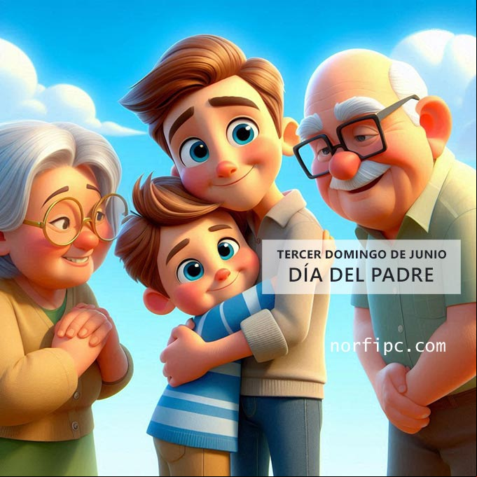 Chico abrazando a su padre