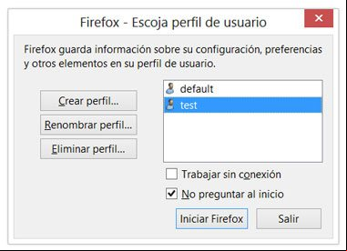 Crear un nuevo perfil en el navegador Firefox