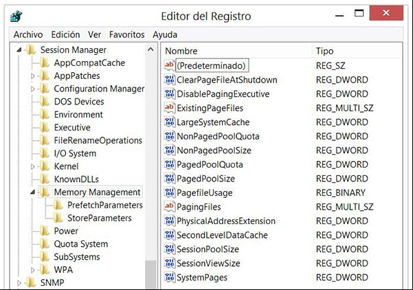 Claves y valores en la rama Session Manager del Registro de Windows Claves y valores en la rama Session Manager del Registro de Windows