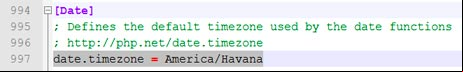 Configurar la zona horaria en PHP