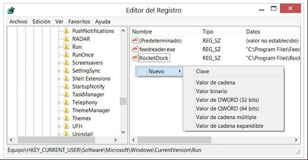 Crear un nuevo valor en el Registro de Windows Crear un nuevo valor en el Registro de Windows