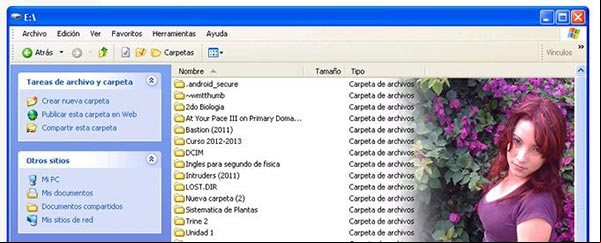 Ejemplo de como usar una imagen de fondo en la carpeta del USB