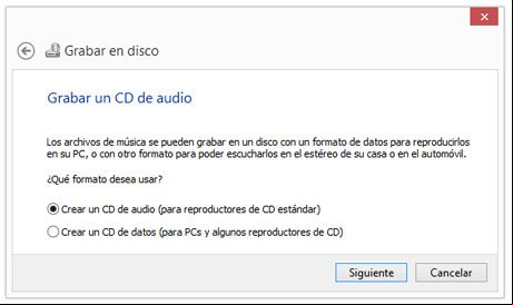 Grabar disco de audio Grabar disco de audio