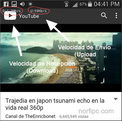 Usando Network Monitor Mini para conocer la velocidad de la conexión de internet en un celular con Android Usando Network Monitor Mini para conocer la velocidad de la conexión de internet en un celular con Android