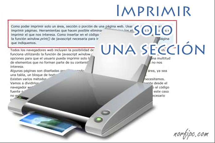 Imprimir solo una área de una pagina web