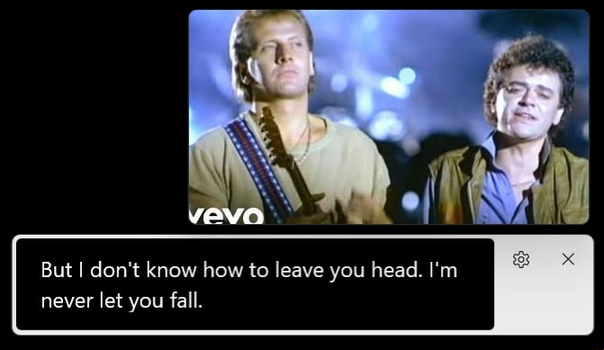 Agregar subtítulos automáticos a la música y videos en Windows 11 Agregar subtítulos automáticos a la música y videos en Windows 11