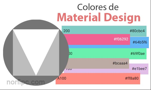 Todos los colores de Material Design con sus valores Hex
