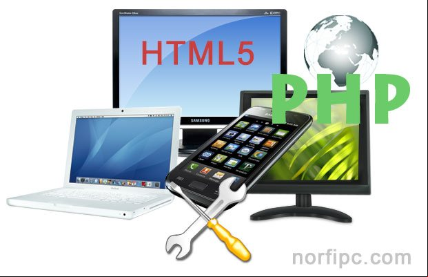 Página de ejemplo de un sitio web creado en PHP