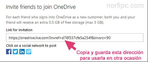 Invitar amigos a usar OneDrive Invitar amigos a usar OneDrive