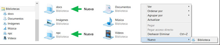 Crear una biblioteca en Windows 8