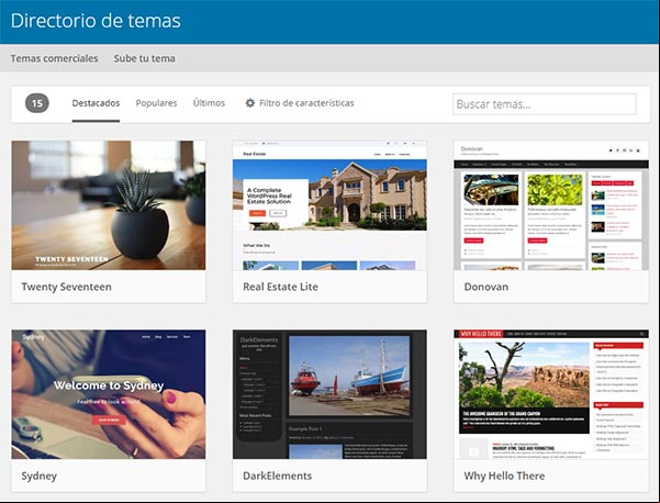 Temas para WordPress